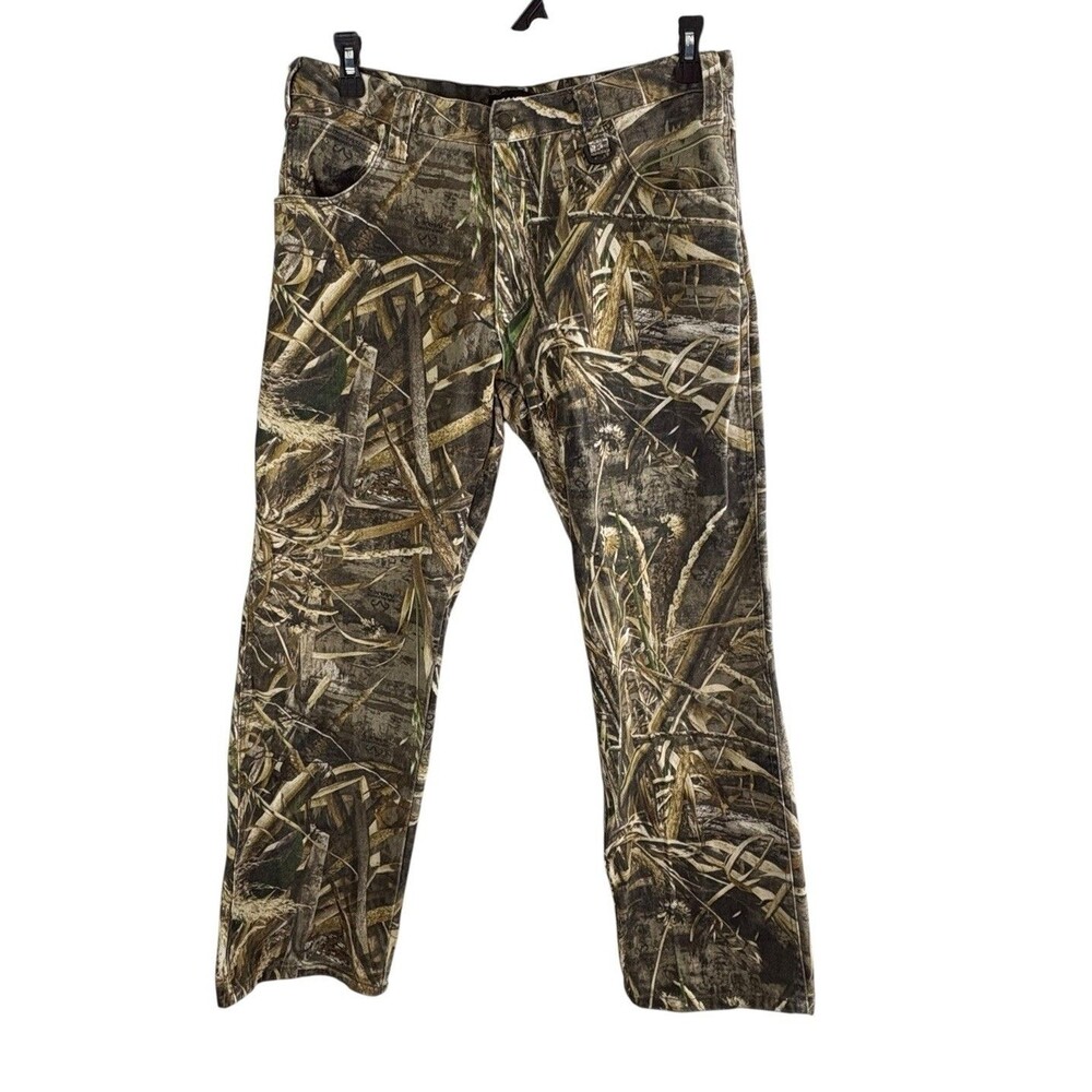 Realtree Mens Jeans Size 36x32 Green Brown Camo Hunting Pants jeans